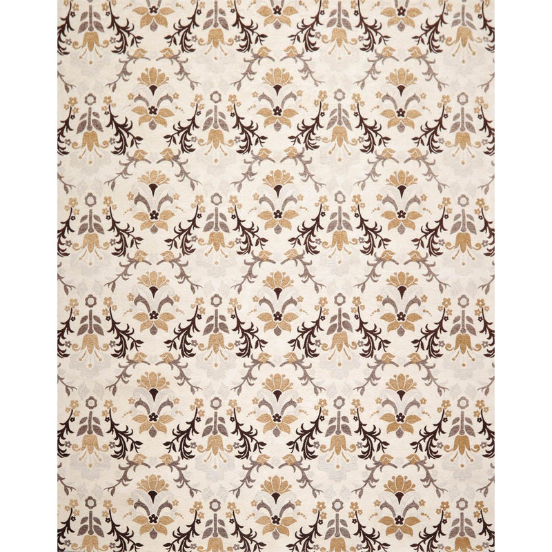 7'9” x 9'9" Transitional Floral Oriental Area Rug Beige, Brown