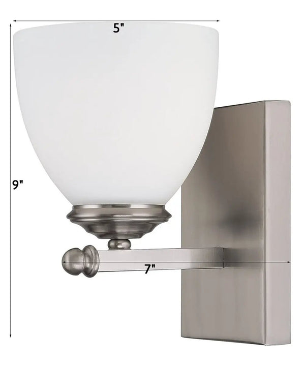 5"W Chapman 1-Light Sconce Matte Nickel, photo 2 of 3