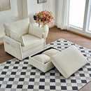 Comfy Oversized Chaise Lounge Chair With Ottoman And Storage by Unique Piece Furniture