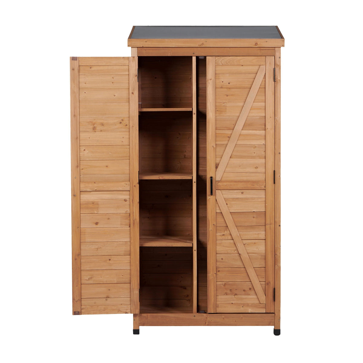 Outdoor Storage Shed With Vertical Tool Cabinet For Backyard, photo 23 of 35
