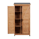 Outdoor Storage Shed With Vertical Tool Cabinet For Backyard by HouseOfZazla