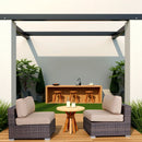 Wide Armless Outdoor Chairs With Cushions (Set of 2)