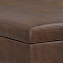 Owen - Multifunctional Square Coffee Table Storage Ottoman by Unique Piece Furniture