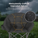 Oversized Camping Chair, Portable Folding Moon Chair with Side Pocket by HouseOfZazla