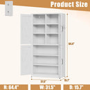 Kitchen Pantry Cabinet With Adjustable Shelves, Heavy Duty Storage - White by HouseOfZazla