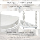 52"Modern and Contemporary Curved Console Table Sofa Table Entryway Table for Hallway Living Room Bedroom with 4 Drawers and 1 Shelf