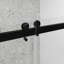 Frameless Double Sliding Soft Close Bathtub Shower Door, 5 / 16" Clear Nano Coated Tempered Glass And 304 Stainless Steel Handle - Matte Black by HouseOfZazla