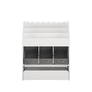 Bookshelf With Storage Bins And Drawer, Multi Functional Book Organizer For Toddlers - White by HouseOfZazla