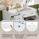 Bathroom Vanity With Sink, Soft Close Doors, Adjustable Shelves by HouseOfZazla