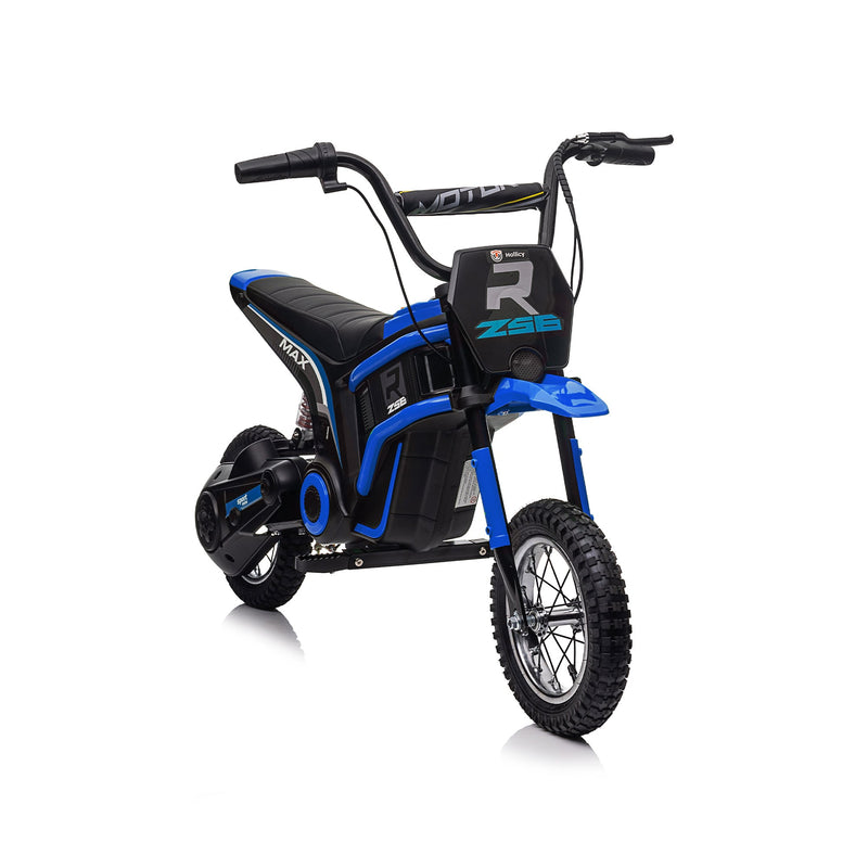 24V14ah Kids Ride On 24V Electric Toy Motocross Motorcycle Dirt Bike-XXL large,Speeds up to 14.29MPH,Dual Suspension, Hand-Operated Dual Brakes, Twist Grip Throttle, Authentic Motocross Bike Geometry