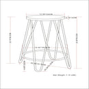 Simeon - Multifunctional Metal Stool With Wood Seat