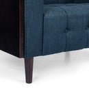 Contemporary Mid-Century Charm 3 Seater Sofa With Button Tufted Waffle Stitching by HouseOfZazla