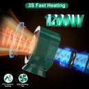 1200W Oscillating Electric Space Heater Mini Desk Heater with 2 Modes 3S Fast Heating Tip-over Overheat Protection for Home Office
