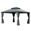 10' X 14' Hardtop Gazebo with Double Roof