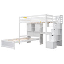 Loft Bed With Built In Desk And Staircase by HouseOfZazla