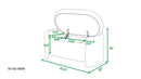 Fuji - Oval Storage Bench, Upholstered - Ivory White by HouseOfZazla