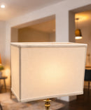 7"W x 9"H Rectangular Drum Lampshade White