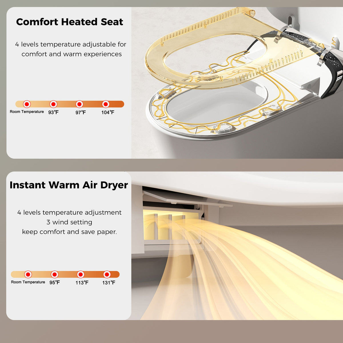 Starry Night Light Smart Toilet with Built-In Bidet, photo 5 of 8