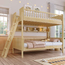 Bunk Bed With 3 Storage Shelves, Adjustable Ladder Left Or Right by Unique Piece Furniture
