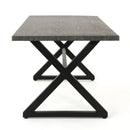 Rolando Outdoor Aluminum Dining Table with Steel Frame by HouseOfZazla