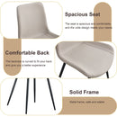 Table and chair set.Cozy Modern MDF Dining Set -67'x35.4' with 4 Gray  Artificial Leather Chairs With Curved Widened Cushion Design.Suitable for restaurants, kitchens, dining rooms,etc.