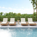 Lounge Chaise Set, Space Available On One Side, Acacia Solid Wood In by HouseOfZazla