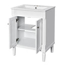 Bathroom Vanity With Top Sink, 2 Tier Storage Cabinet
