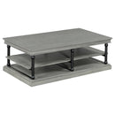 55.1" Wood Coffee Table with Storage Shelves by HouseOfZazla