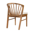 7 Pieces Acacia Wood Outdoor Dining Set with Cream Cushions by HouseOfZazla