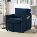 Upholstered Convertible Sleeper Sofa With 5 Position Backrest, Side Pockets, Storage by HouseOfZazla