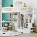 Loft Bed With Bookshelf, Drawers, Desk, And Wardrobe by HouseOfZazla