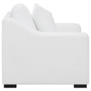 Chelan - Upholstered Sloped Arm Accent Chair - White