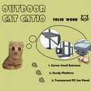 Outdoor Cat House With Shelves And Weather Protection, Removable Wood Boxes - Gray by HouseOfZazla