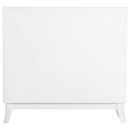 Gambon 2-door Wood Honeycomb Pattern Accent Cabinet White