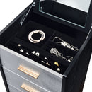 Myles Jewelry Armoire - Black / Silver / Gold