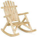 Wood Single Porch Rocker Lounge Patio Rocking Chair by LJGDeals