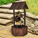 Garden Rustic Wishing Well Wooden Water Fountain with Pump by LJGDeals