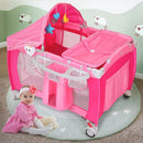 Foldable Baby Crib Playpen with Mosquito Net and Bag by LJGDeals