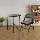 4 Pieces Fabric Upholstered Padded Seat Folding Chairs Seet by LJGDeals