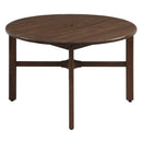 5 Piece Round Patio Table & Cushioned Armrest Chairs, Outdoor Dining Set With Umbrella Hole