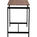 5-Piece Compact Bar Table Set with Table and Stools - Modern Industrial Design, Space-Saving Furniture for Dining Room and Breakfast Nook (Dark Brown)