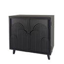 2 Door Accent Cabinet Storage Cabinet With Adjustable Shelf - Black