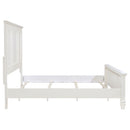 Chelema - Eastern King Panel Bed - Cream White by HouseOfZazla