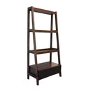 Ladder Shelf, Ladder Style Display Shelf - Natural Wood / Brown by Unique Piece Furniture