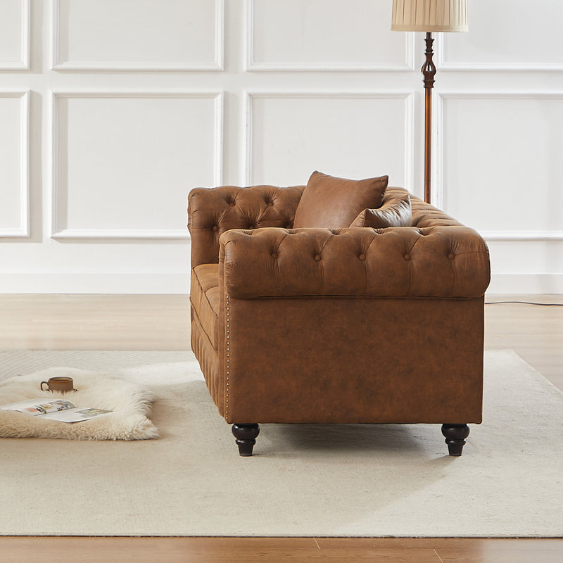 FX 63.5" Contemporary Design Chesterfield Sofa, photo 4 of 10