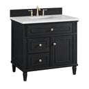 James Martin Lorelai 36" Single Bathroom Vanity, Black Onyx