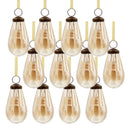 Luster Tear Drop Ornament, Glass Decorative Hanging Christmas Tree Ornaments For Holiday Party Decorations (Set of 12)