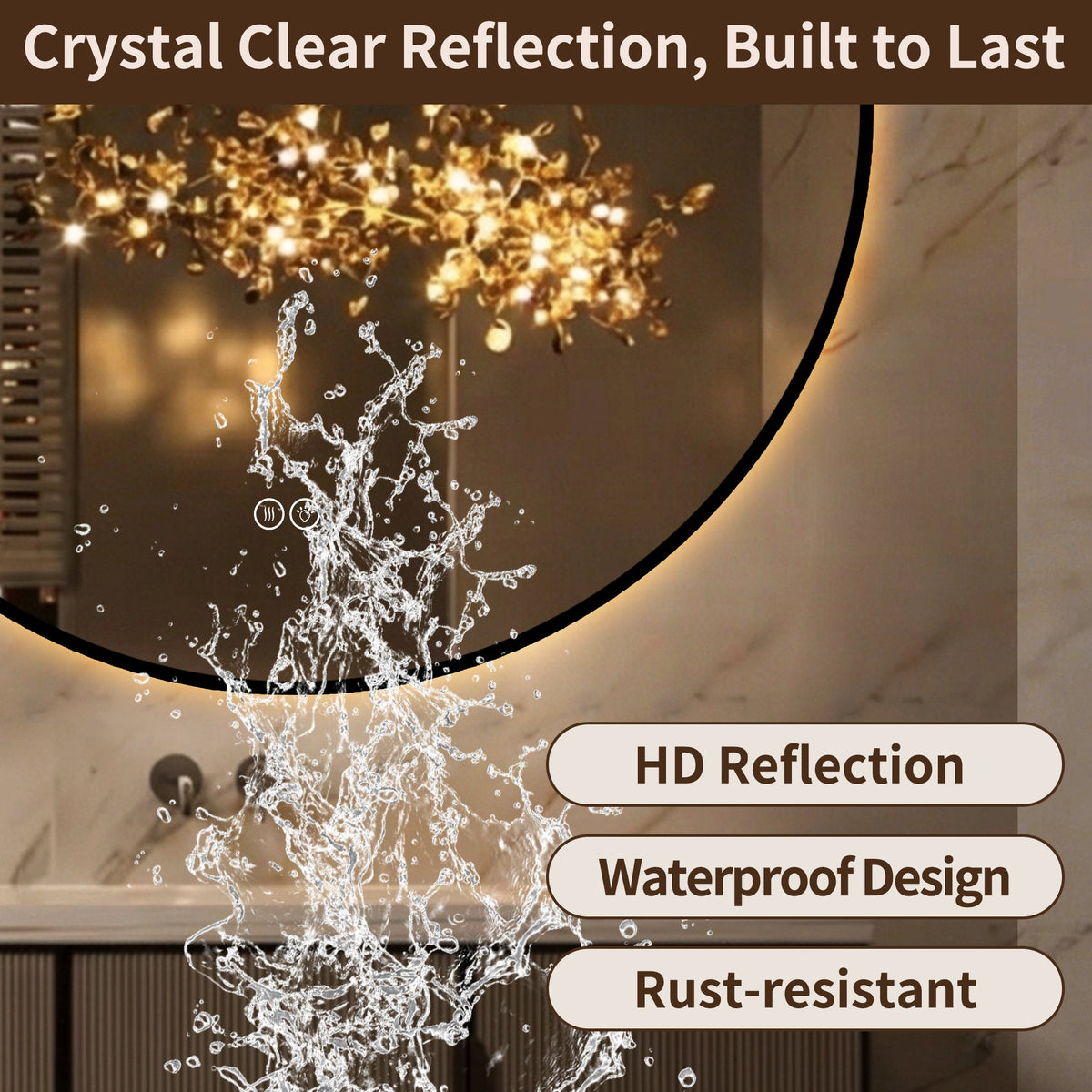 24" Round Bathroom Mirror, photo 6 of 10