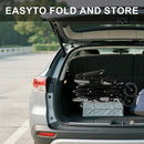 Folding Wagon Cart with Bench Seat & Canopy, 500lbs Capacity