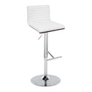 Mason - Contemporary Adjustable Barstool & Swivel With Straight T Footrest (Set of 2) by HouseOfZazla